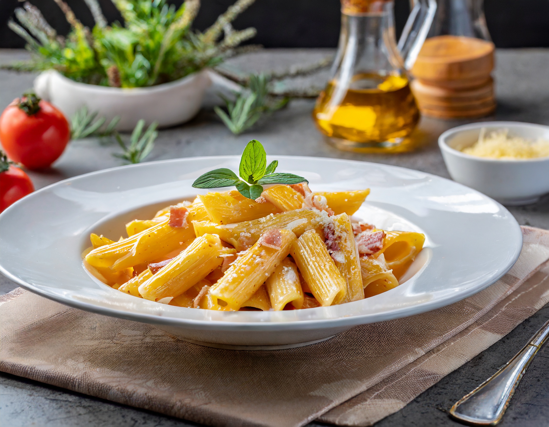 Pennette alla carbonara