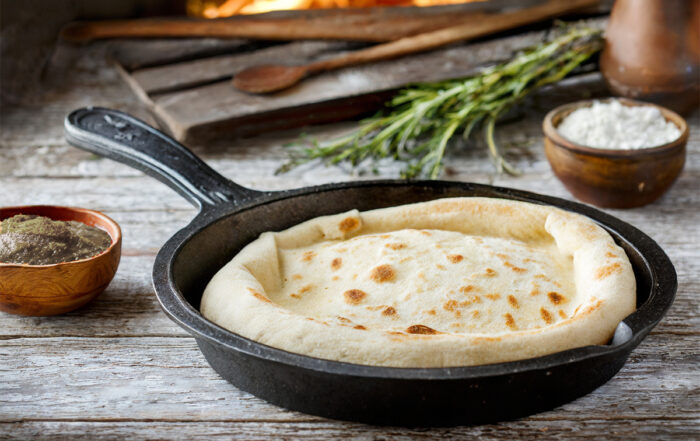 Köstliche focaccia in padella