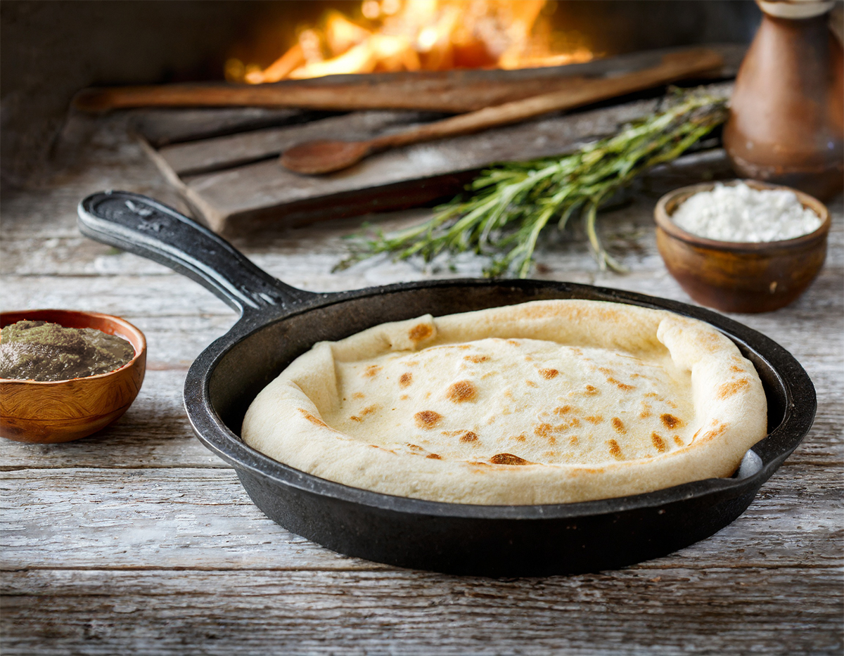 Köstliche focaccia in padella